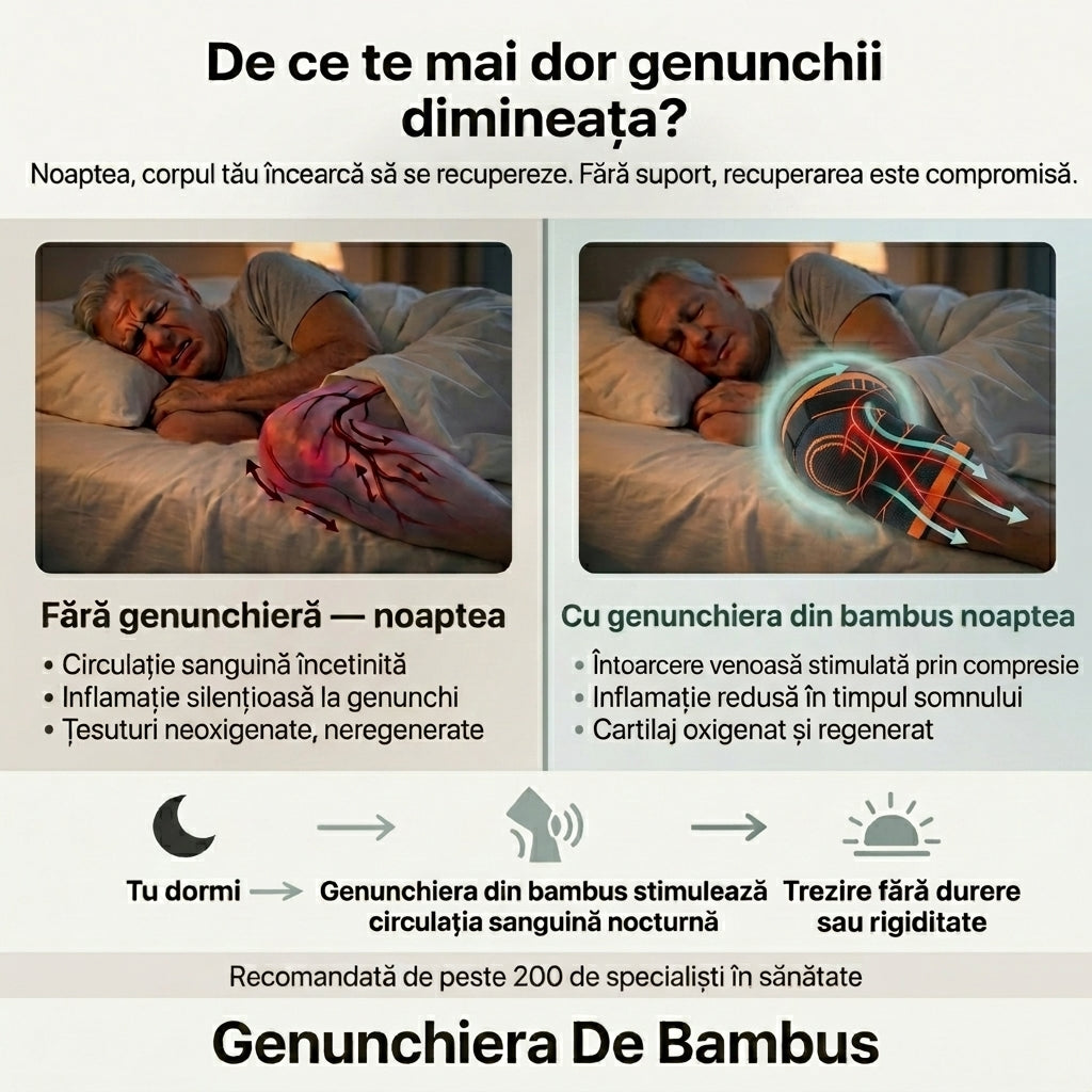 Genunchiera din bambus